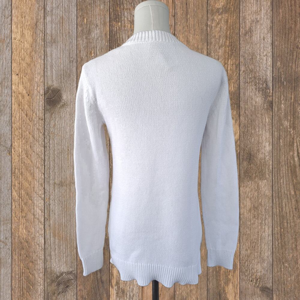 STS Sail to Sable Flag Intarsia Sweater XS White Preppy Americana - Picture 4 of 8
